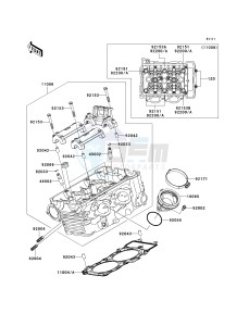 EX 650 A [NINJA 650R] (A6F-A8F) A8F drawing CYLINDER HEAD