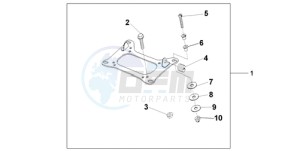 CBF1000A9 France - (F / ABS CMF) drawing KIT CARRIER BRKT