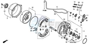 TRX500FM9 Australia - (U) drawing REAR BRAKE PANEL