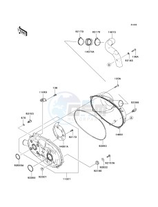 KAF 400 B [MULE 600] (B1) B1 drawing CONVERTER COVER