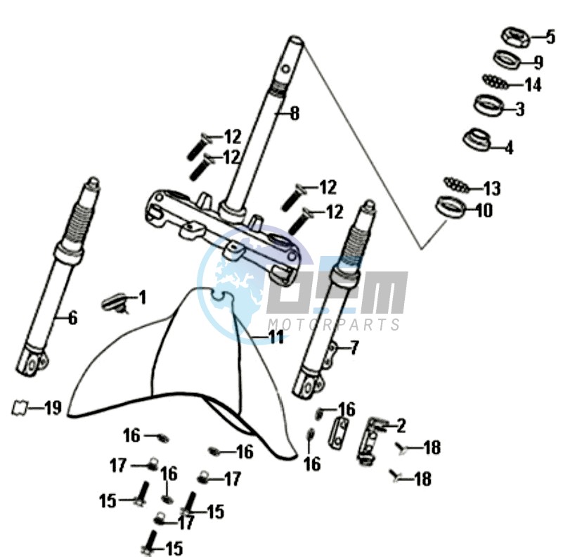 FRONT FORK/ FRONT FENDER / STEERING HEAD BEARING