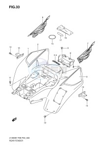 LT-Z90 (P28-P33) drawing REAR FENDER (MODEL K7 K8 K9)