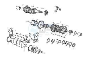 GPR RACING - 50 cc drawing GEAR BOX