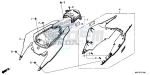 CBR1000RAH 2ED - (2ED) drawing REAR COWL