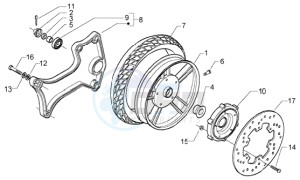 Granturismo 200 L U.S.A. drawing Rear Wheel