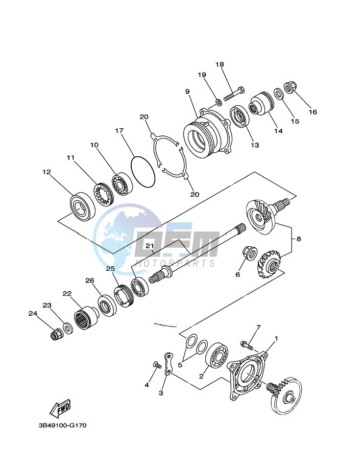 MIDDLE DRIVE GEAR