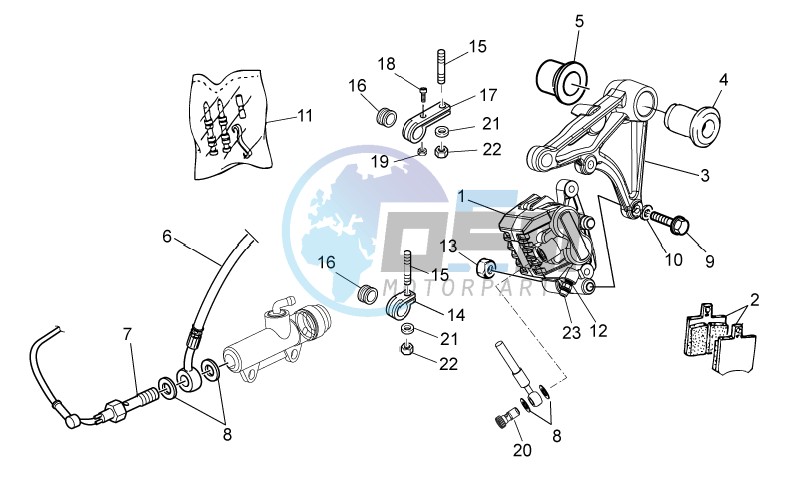 Rear brake caliper