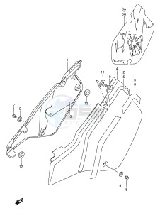 RMX250 (E1) drawing FRAME COVER (MODEL K L M)