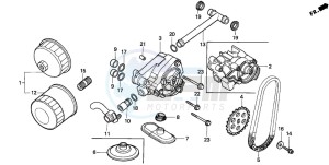 VT600CD drawing OIL FILTER/OIL PUMP