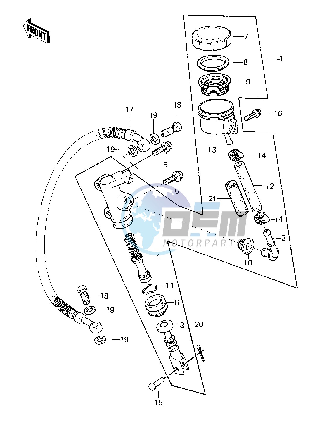 REAR MASTER CYLINDER -- 80 KZY 50-E1- -