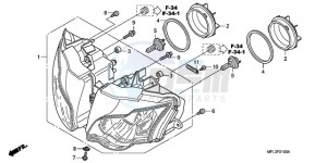 CBR1000RR9 BR / MME - (BR / MME) drawing HEADLIGHT