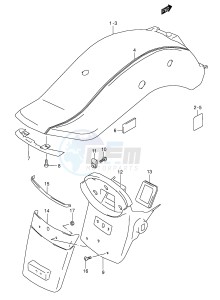 VZ800 (E2) MARAUDER drawing REAR FENDER (MODEL Y)