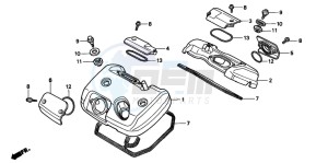 VT600CD 400 drawing CYLINDER HEAD COVER