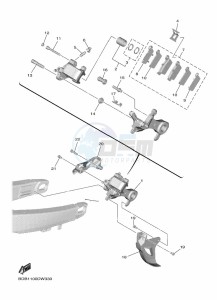 WR450F (BDB8) drawing REAR BRAKE CALIPER