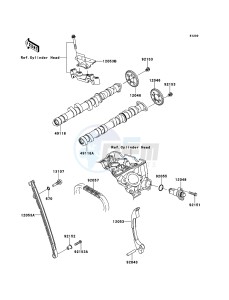 NINJA ZX-6R ZX600R9F FR GB XX (EU ME A(FRICA) drawing Camshaft(s)/Tensioner