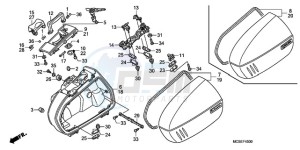 ST1300A9 France - (F / ABS CMF MME) drawing SADDLE BAG