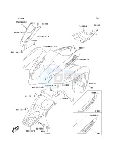 KSF 400 A [KFX400) (A1-A3) [KFX400) drawing FRONT FENDER-- S- -