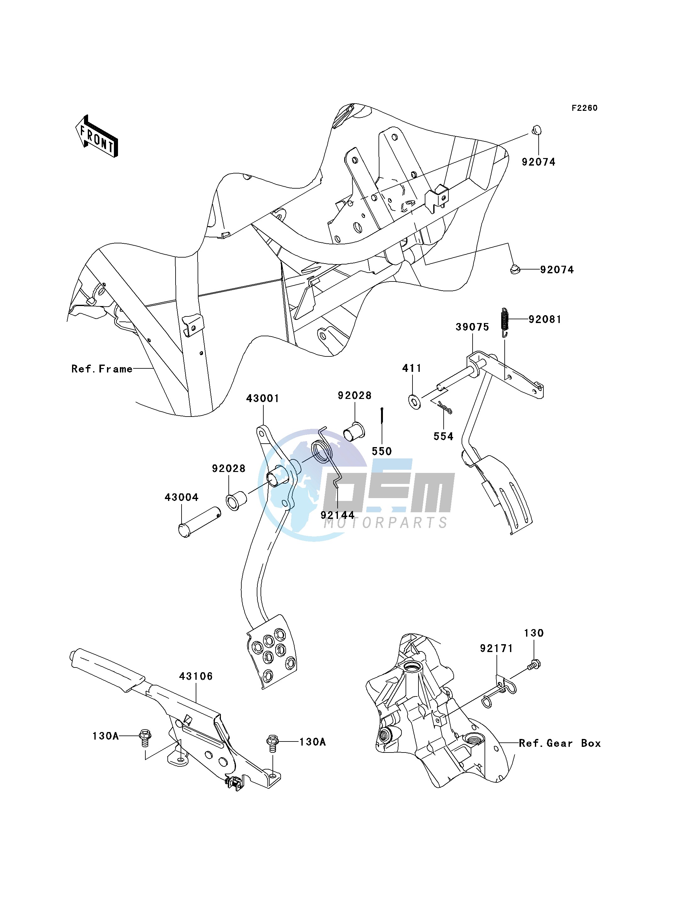 BRAKE PEDAL_THROTTLE LEVER