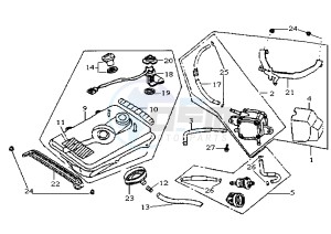 JUNGLE - 50 cc drawing FUEL TANK