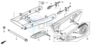 CBR125R drawing SWINGARM