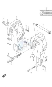 DF 25A drawing Clamp Bracket - w/Power Tilt