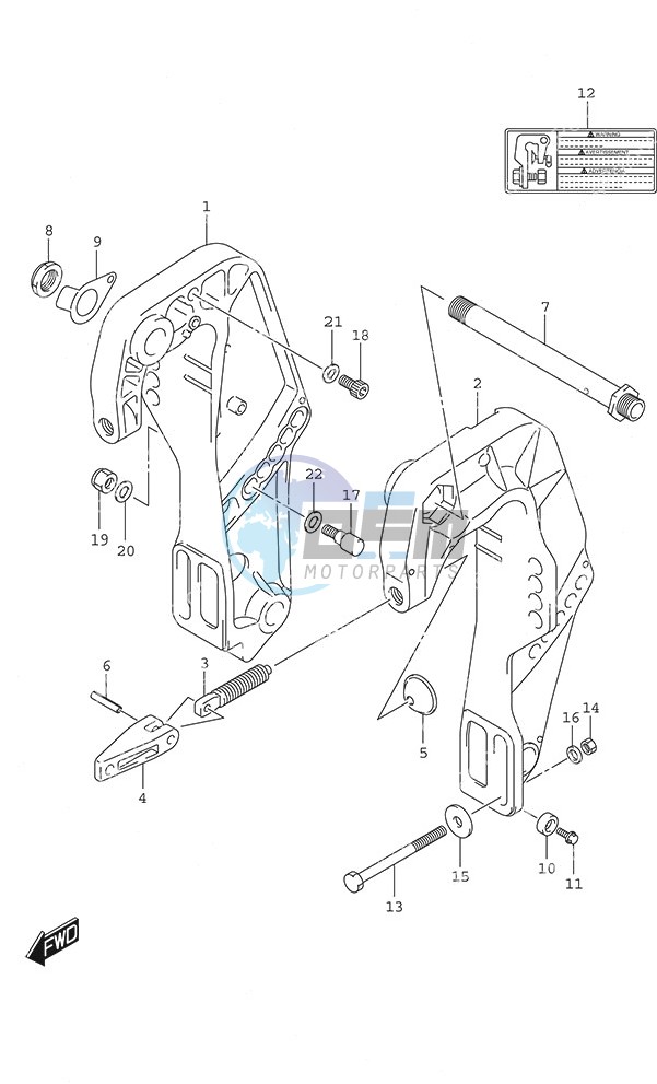 Clamp Bracket - w/Power Tilt