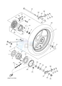 YS125-5C YS125 (BT41) drawing REAR WHEEL