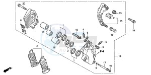 VTX1800C1 drawing L. FRONT BRAKE CALIPER