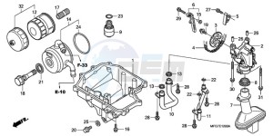 CB600F9 UK - (E / MKH) drawing OIL PAN/OIL PUMP