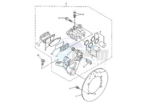 YZF R6 600 drawing REAR BRAKE CALIPER