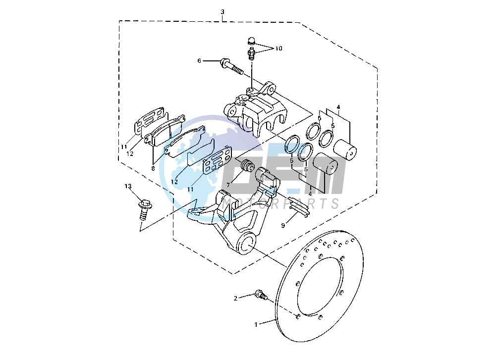 REAR BRAKE CALIPER