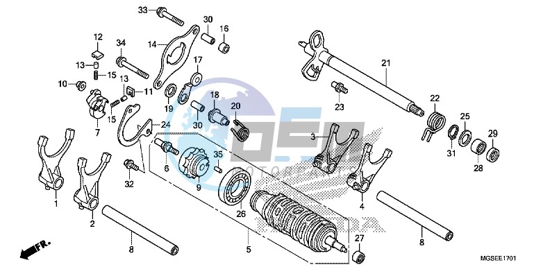 GEARSHIFT DRUM (NC700SD)