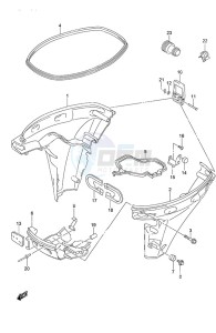 DF 20A drawing Side Cover Remote Control w/Power Tilt