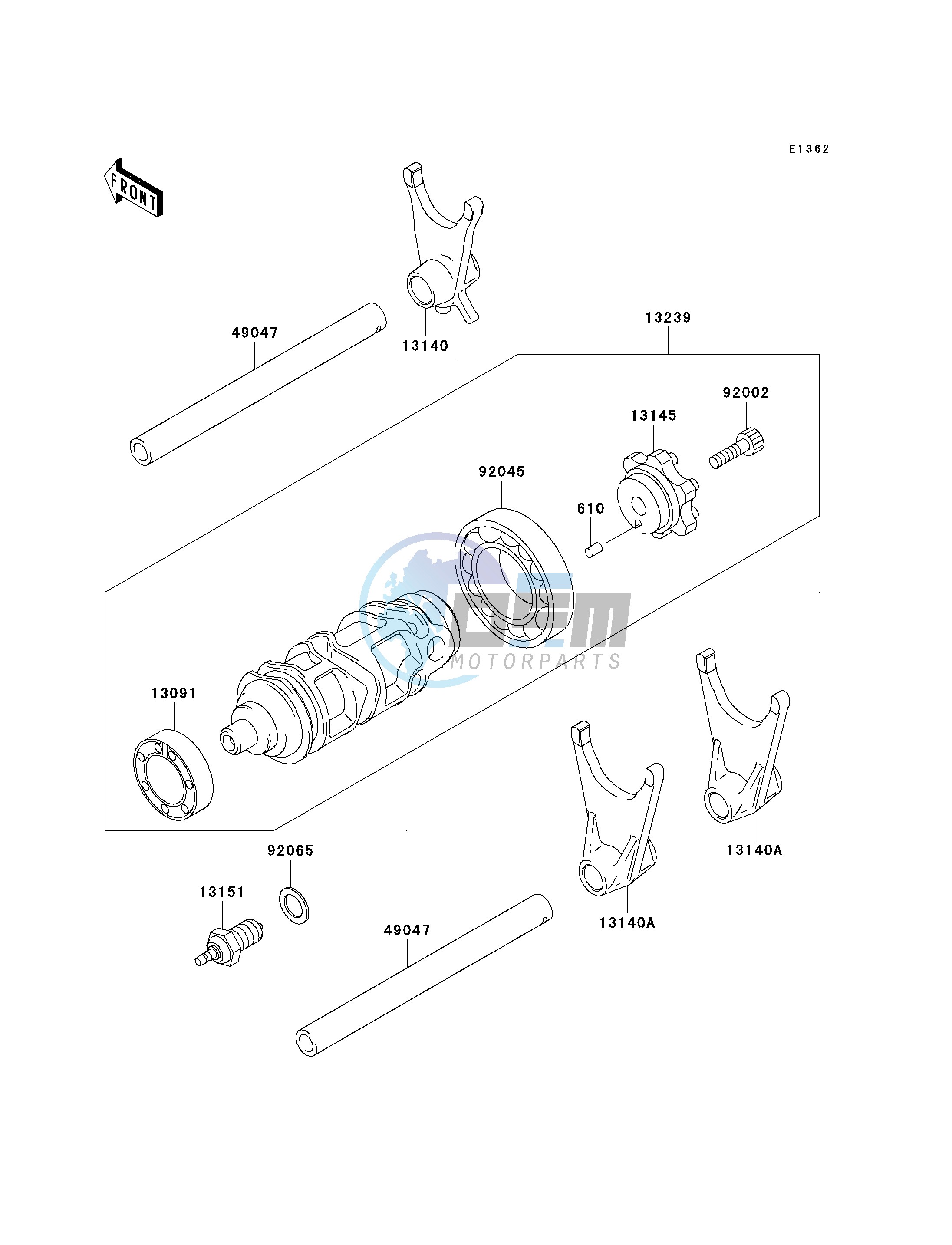 GEAR CHANGE DRUM_SHIFT FORK-- S- -