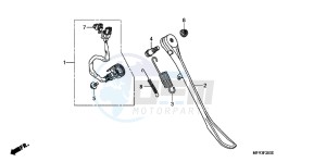 VT1300CXAB drawing SIDE STAND