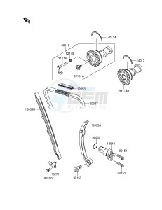 RM-Z250 (E28) drawing CAMSHAFT TENSIONER