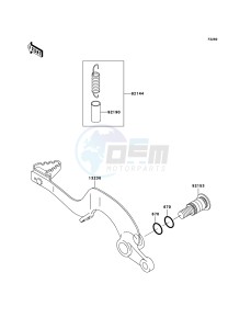 KX250 KX250R6F EU drawing Brake Pedal