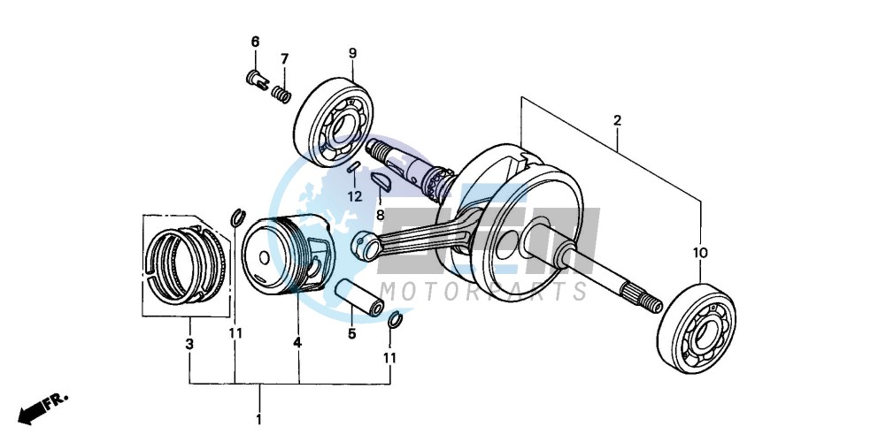 CRANKSHAFT/PISTON (NSS2502)