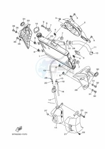 MT-07 MTN690 (BTK7) drawing RADIATOR & HOSE