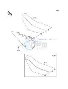 KLX110 KLX110A8F EU drawing Seat