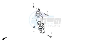 TRX200D FOURTRAX drawing REAR CUSHION