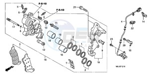 CBF1000FAB drawing R. FRONT BRAKE CALIPER (CBF1000FA/ FS/ FT)