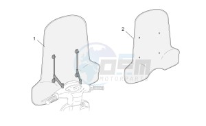 Scarabeo 50 2t (eng. Minarelli) drawing Acc. - Windshields