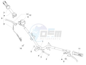 fly 50 4t 2v drawing Handlebars - Master cil