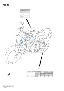 GSR750 (E21) drawing LABEL (GSR750UEL1 E21)