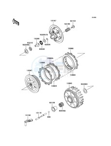 KX125 KX125M8F EU drawing Clutch