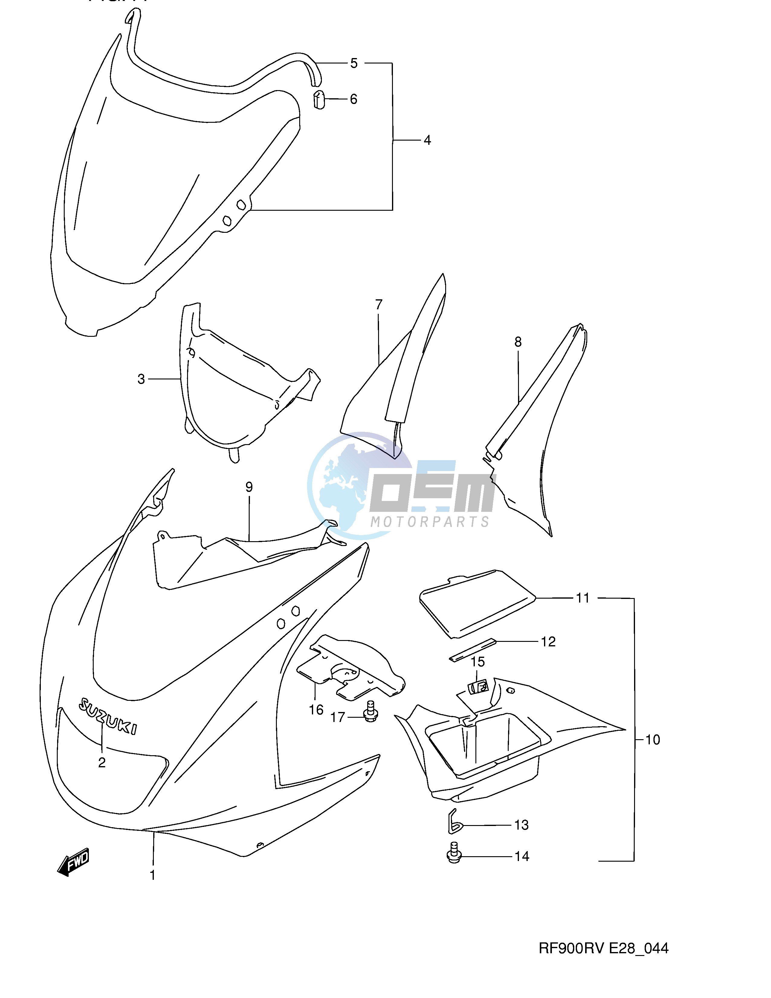 COWLING BODY (MODEL R)