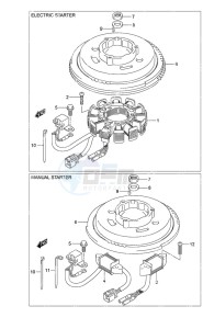 DF 9.9A drawing Magneto Non-Remote Control