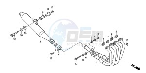 CBF600NA drawing EXHAUST MUFFLER