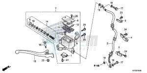 SH125SG SH300A UK - (E) drawing FRONT BRAKE MASTER CYLINDER